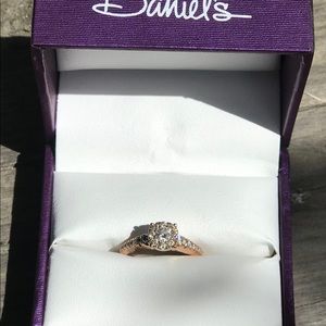 Engagement ring and wedding band